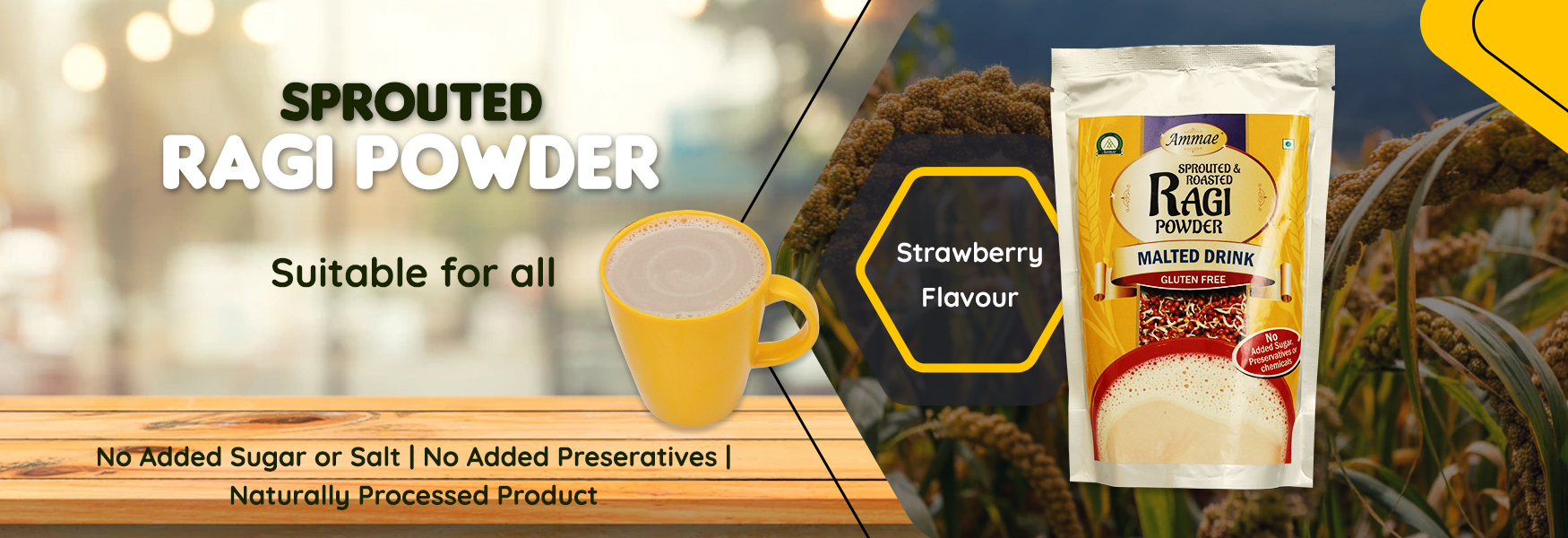 Ammae Sprouted Ragi Powder | Sprouted Ragi Powder - Ammae Foods India